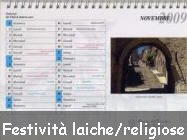 Calendario di tutte le festività civili e religiose dell'anno