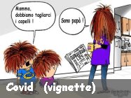 Vignette e meme su pandemia e covid