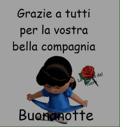 Grazie per la bella compagnia