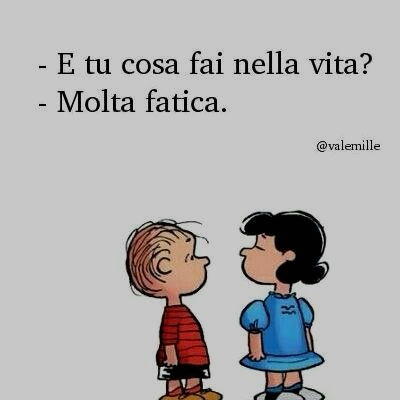 E tu cosa fai nella vita?