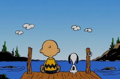 In riva al mare Charlie Brown e Snoopy