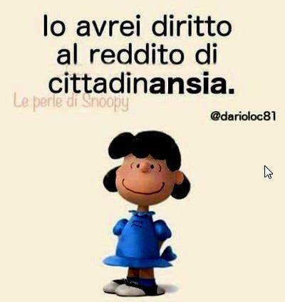 vignette charlie brown reddito di cittadinansia