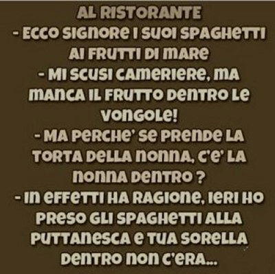 Vignetta al ristorante