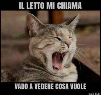 il letto mi chiama