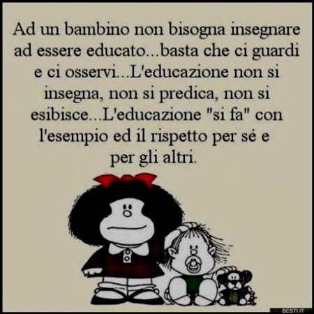 Vignetta mafalda insegnare educazione