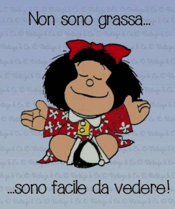 Vignetta mafalda Non sono grassa