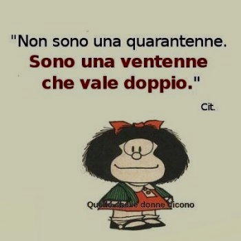 Immagine mafalda Non sono quarantenne