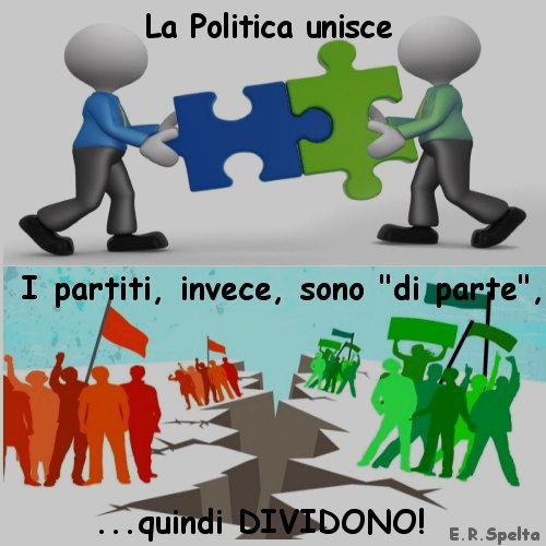 i partiti dividono quel che la politica unirebbe