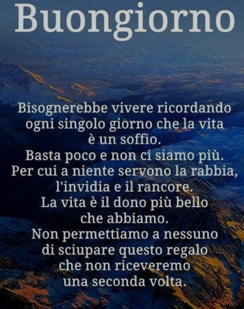 bisognerebbe vivere