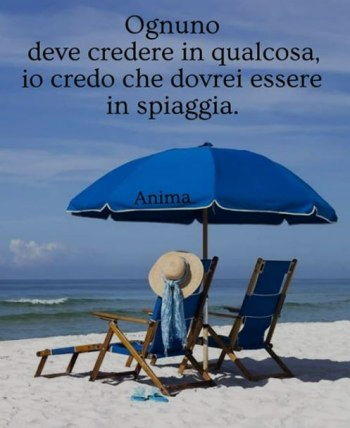 dovrei essere in spiaggia