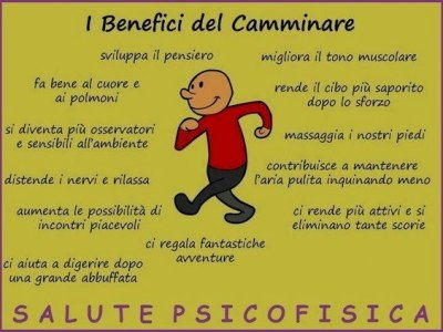 benefici del camminare