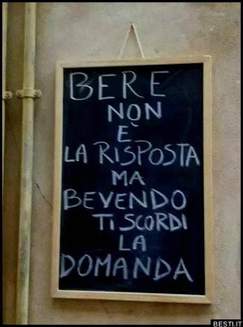 bere non e la risposta