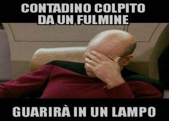 contadino colpito da fulmine