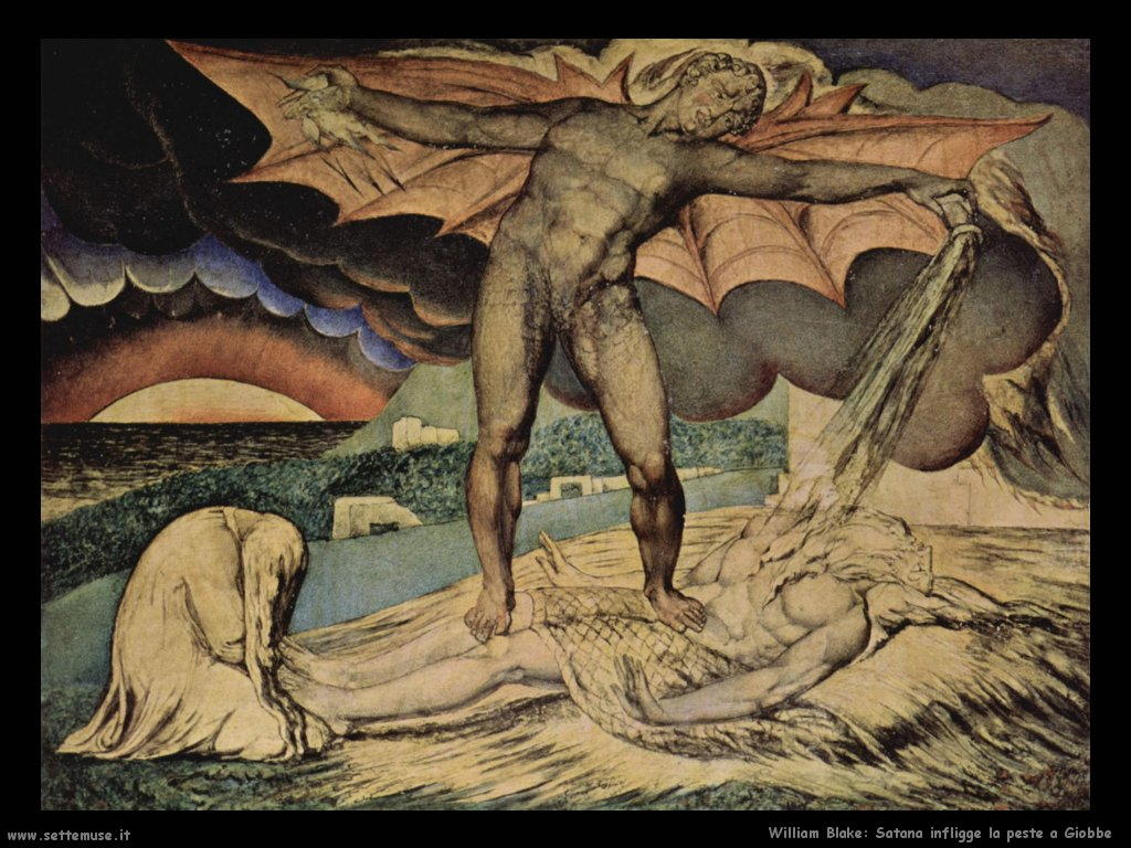 Satana infligge la peste a Giobbe