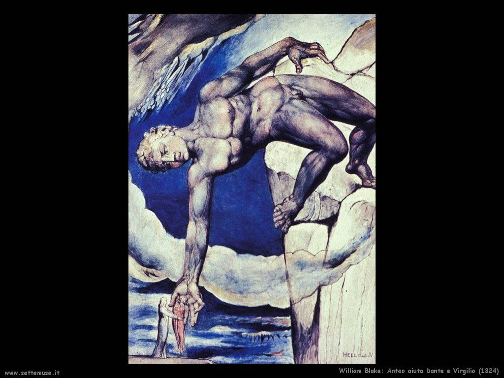 Anteo aiuta Dante e Virgilio (1824)