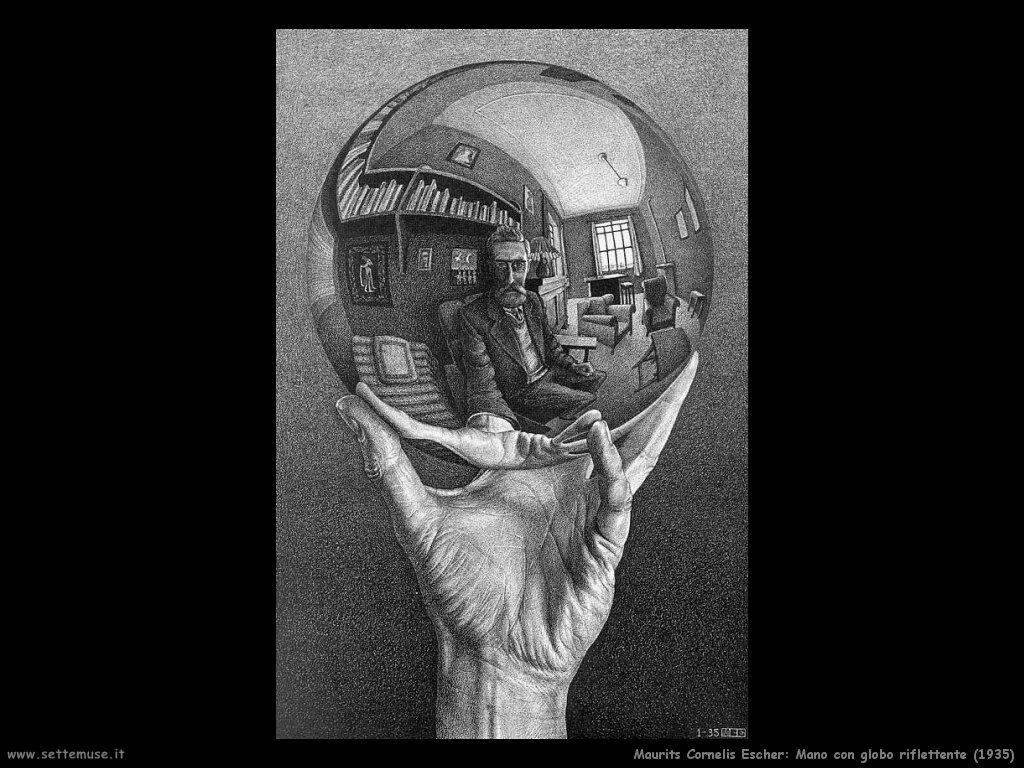 m_c_escher mano con globo riflettente 1935