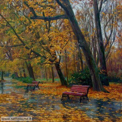 arte e dipinti su foto-autunno Stanislav Brusilov